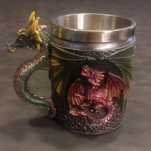 Ebros Myths And Legends The Conception Of Red Fire Dragon Beer Stein/ Tankard